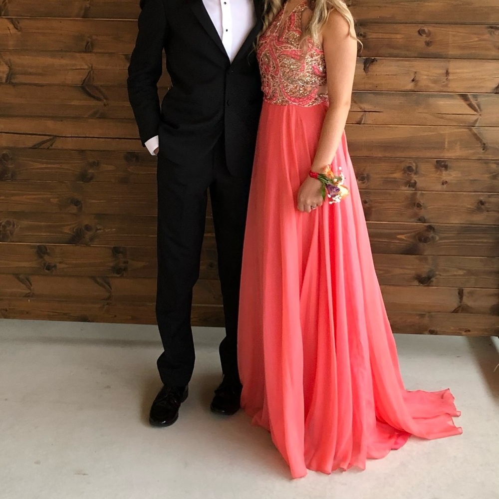 Beautiful coral formal gown